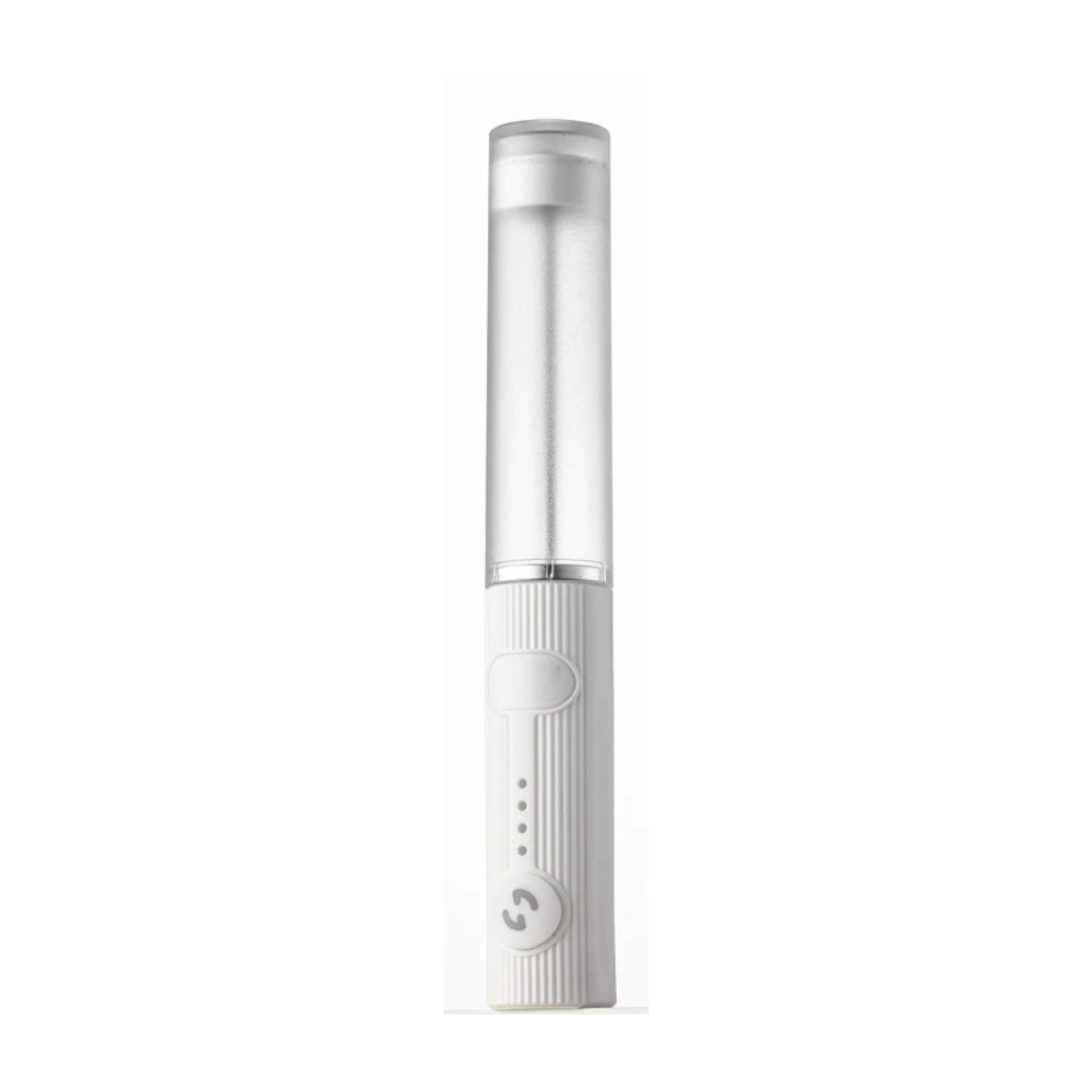 Electric Milk Frother USB Rechargeable 2 Speed Portable Coffee Mixer 23.7cm - White