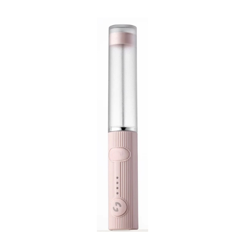 Electric Milk Frother 23.7cm USB Rechargeable 2-Speed Portable Coffee Mixer – Pink