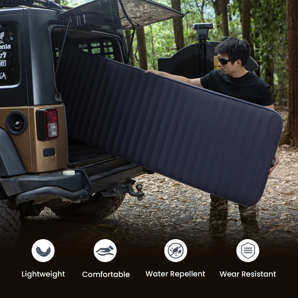 Camping Sleeping Pad 198cm Self Inflating Air Mattress 7.6cm Thick Built in Pump - Dark Gray