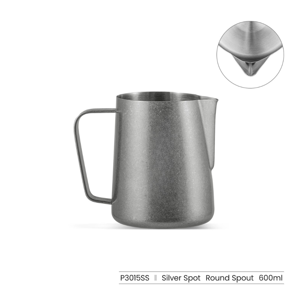 Milk Frothing Pitcher 600ml Stainless Steel Espresso Latte Jug - Silver