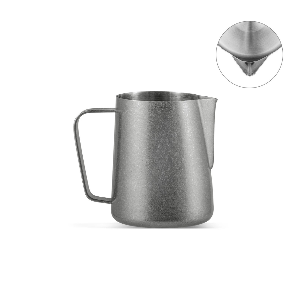 Milk Frothing Pitcher 600ml Stainless Steel Espresso Latte Jug - Silver