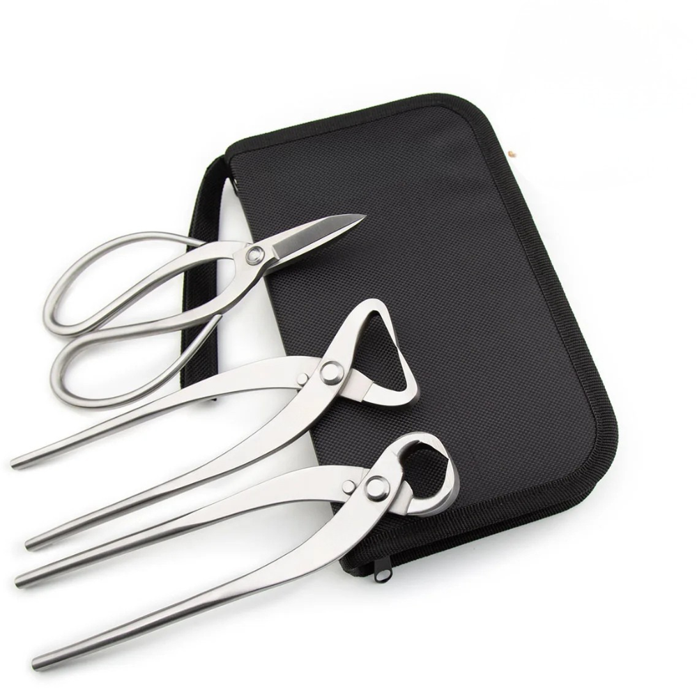 Bonsai Tool Set 3 Piece Professional Pruning Kit with Storage Case