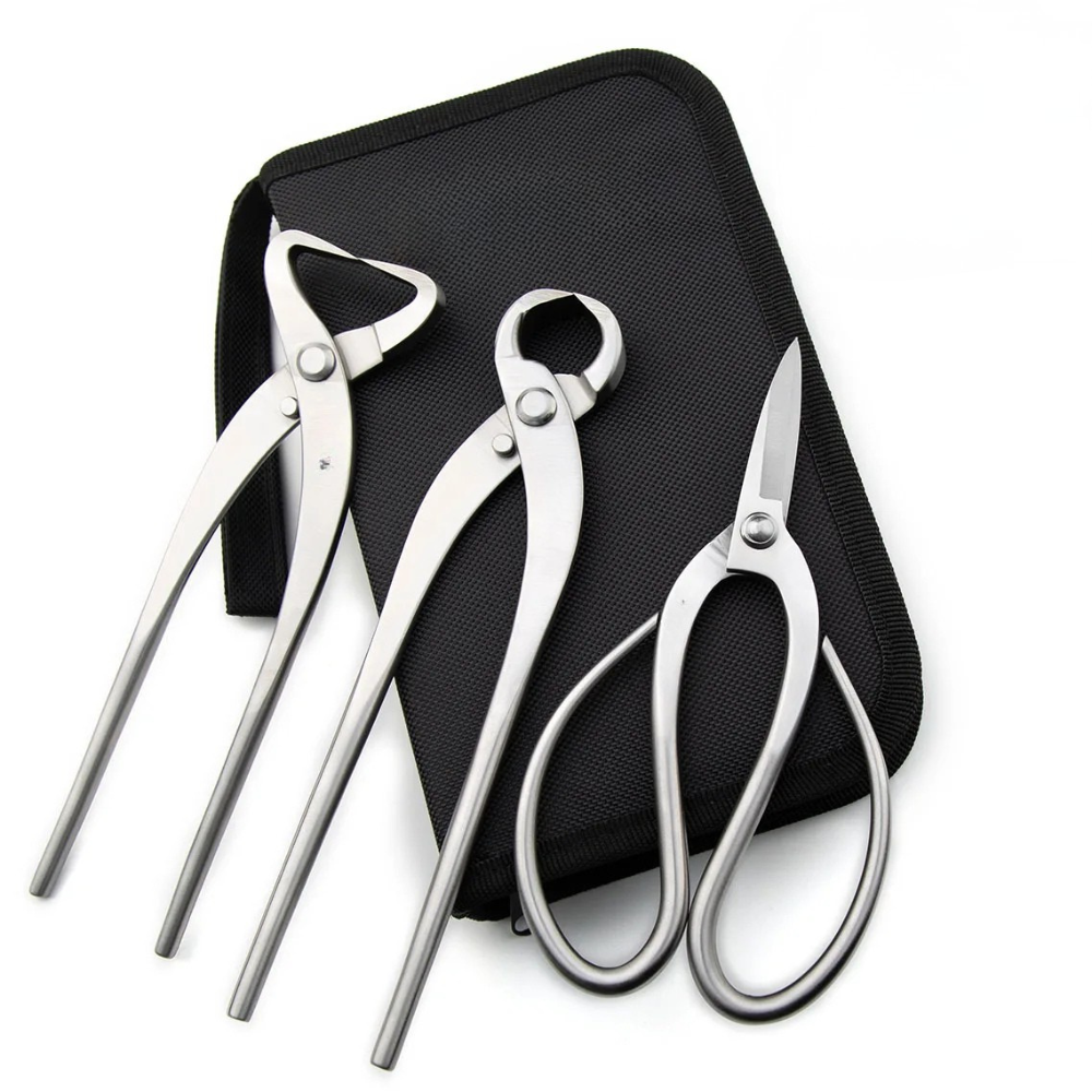 Bonsai Tool Set 3 Piece Professional Pruning Kit with Storage Case