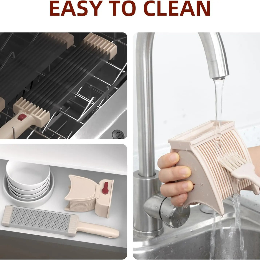 Manual Meat Slicer Knife Set Fresh Meat Cutter Kitchen Tool - Grey