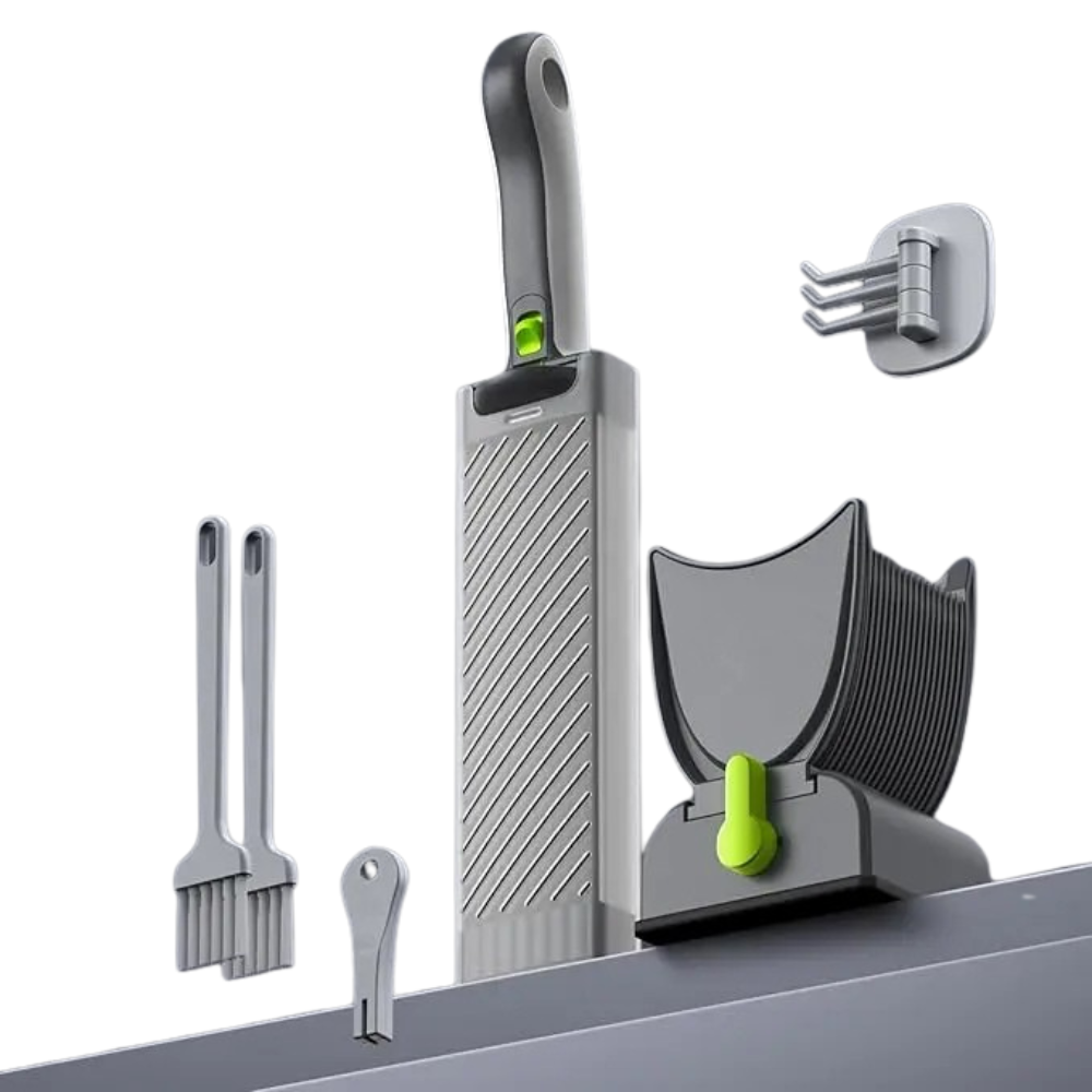 Manual Meat Slicer Knife Set Fresh Meat Cutter Kitchen Tool - Grey
