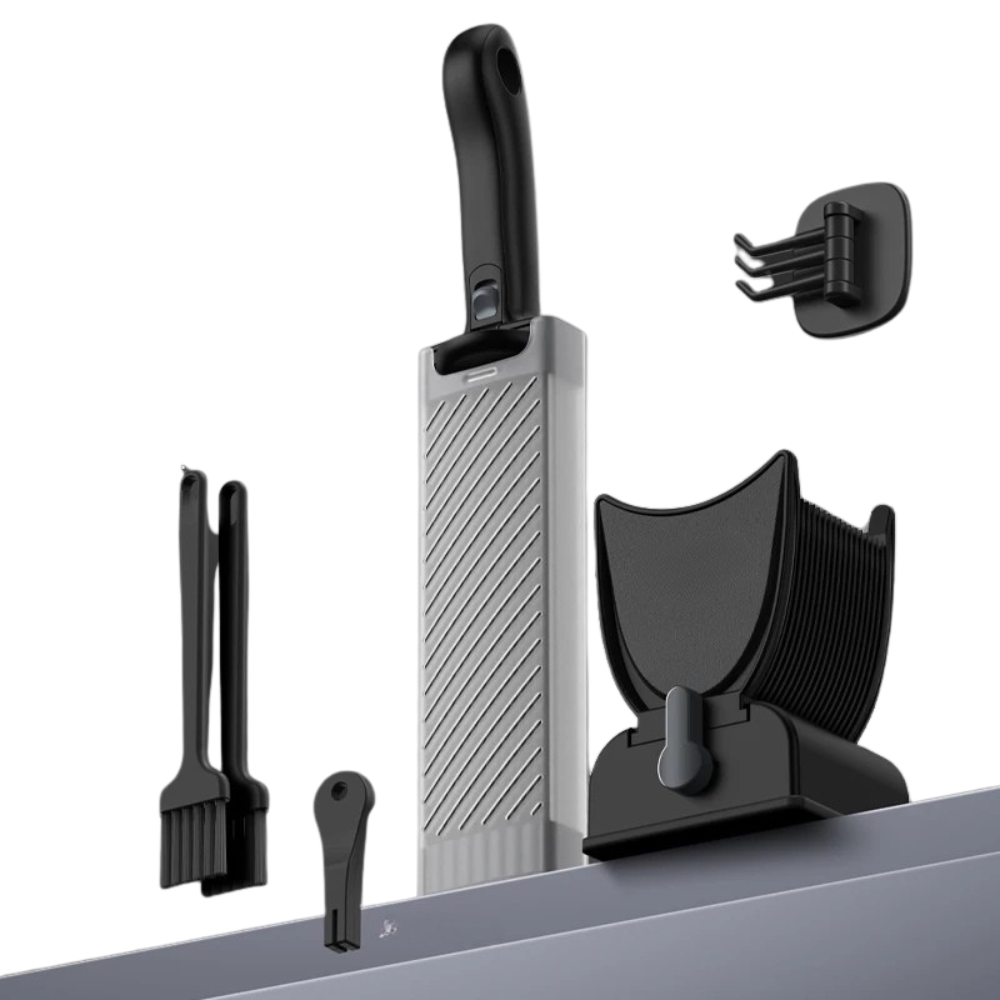 Manual Meat Slicer Knife Set Fresh Meat Cutter Kitchen Tool - Black