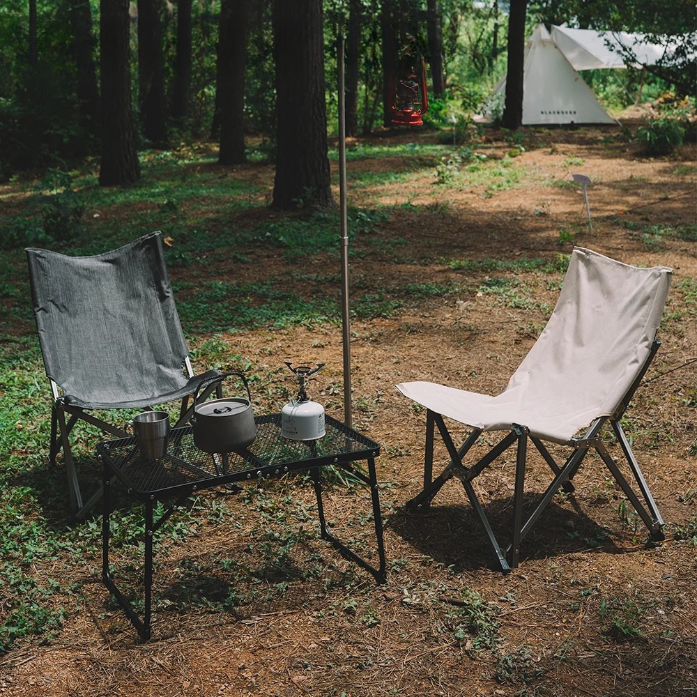 Camping Folding Chair Portable Aluminum Alloy Outdoor Backrest Chair - White