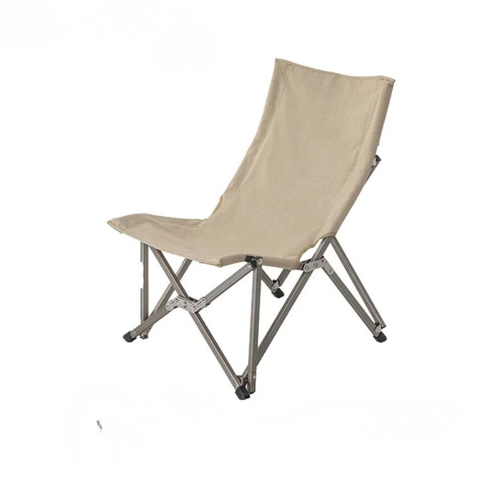 Camping Folding Chair Portable Aluminum Alloy Outdoor Backrest Chair - White