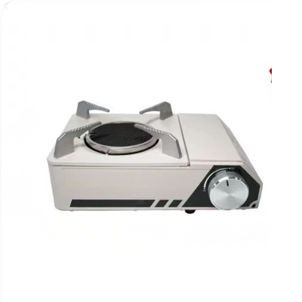 Camping Infrared Cooking Stove Portable Windproof Butane Cooker 25cm - White