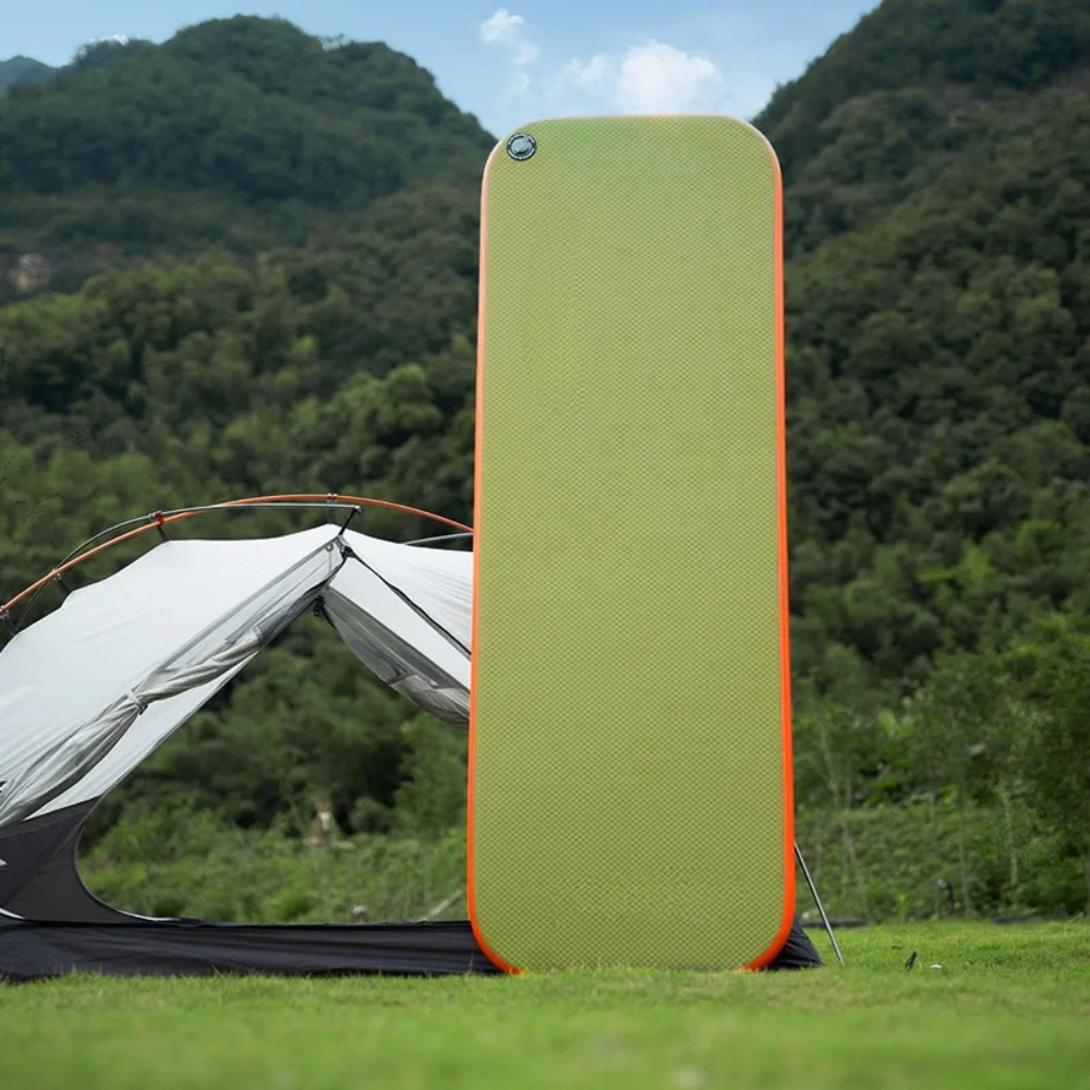 Camping Air Mattress Inflatable TPU Sleeping Pad Ultralight Portable - Green