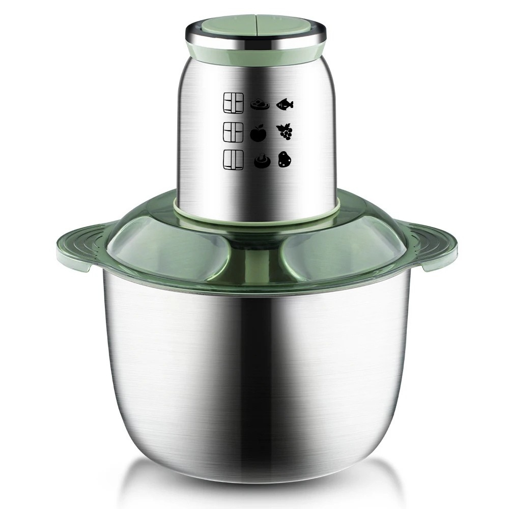 Electric Meat Grinder 5L 1000W Stainless Steel Food Processor - Green