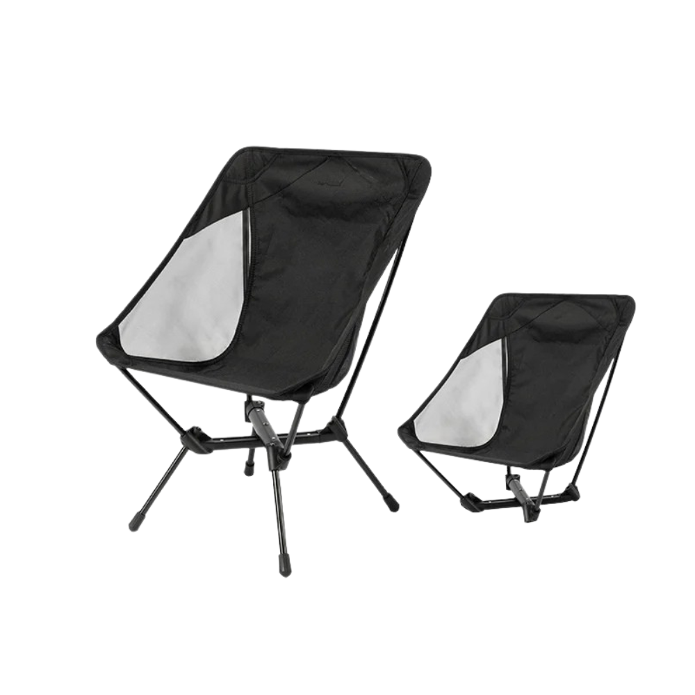 Camping Chair Ultralight Folding Outdoor Relax Chair with Storage Bag - Black