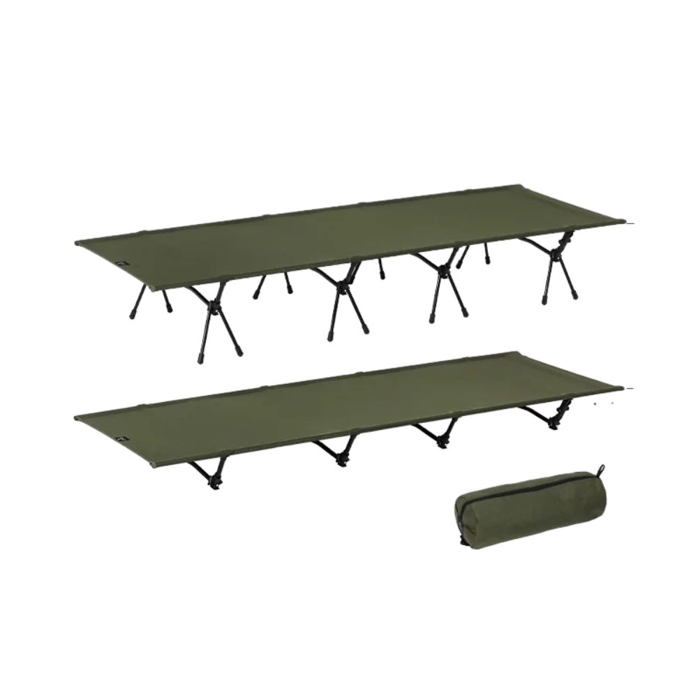 Camping Cot Portable Folding Outdoor Sleeping Bed Heavy Duty - Green