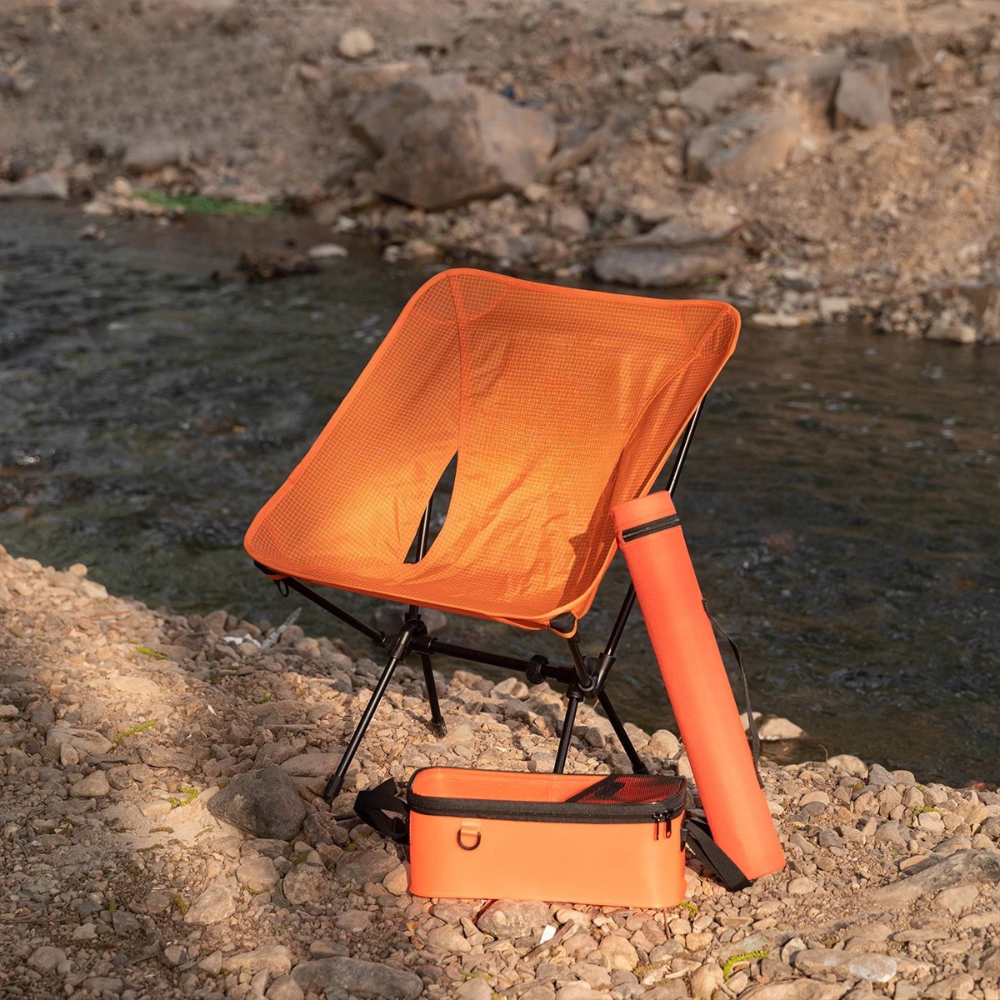 Camping Chair 850g Ultra-Light Foldable Dyneema 7075 Aluminum Portable – Purple