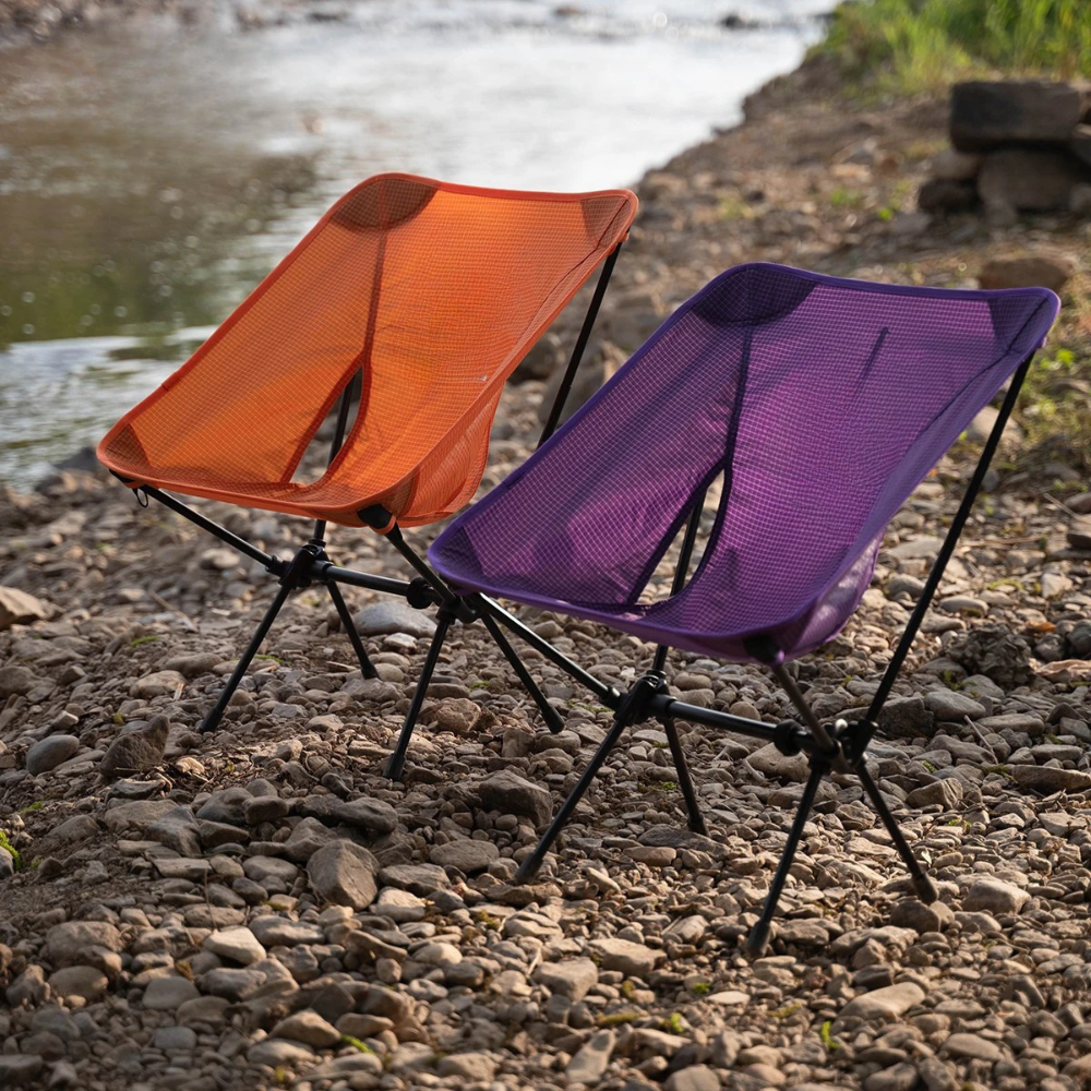Camping Chair 850g Ultra-Light Foldable Dyneema 7075 Aluminum Portable – Purple