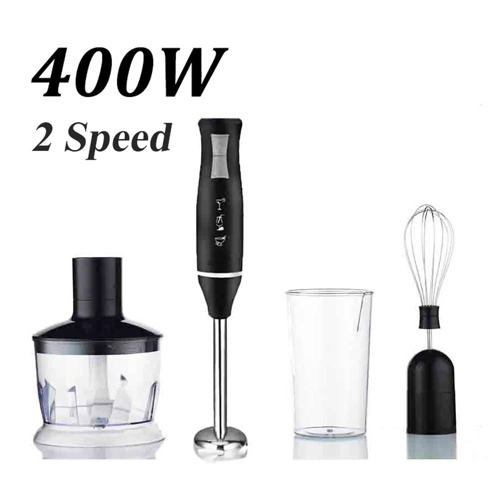 Stick Blender 3 in 1 Food Mixer 500mL Chopping Bowl Turbo Control – Black