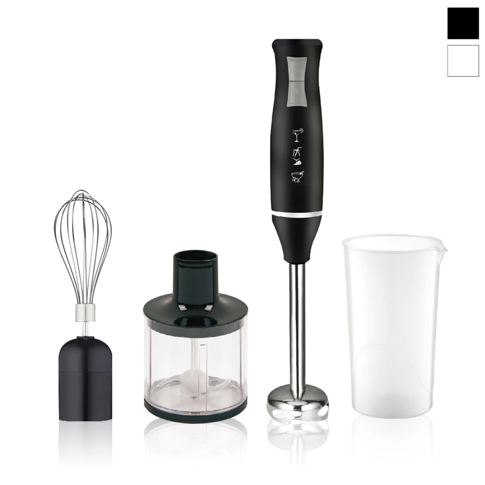 Stick Blender 3 in 1 Food Mixer 500mL Chopping Bowl Turbo Control – Black