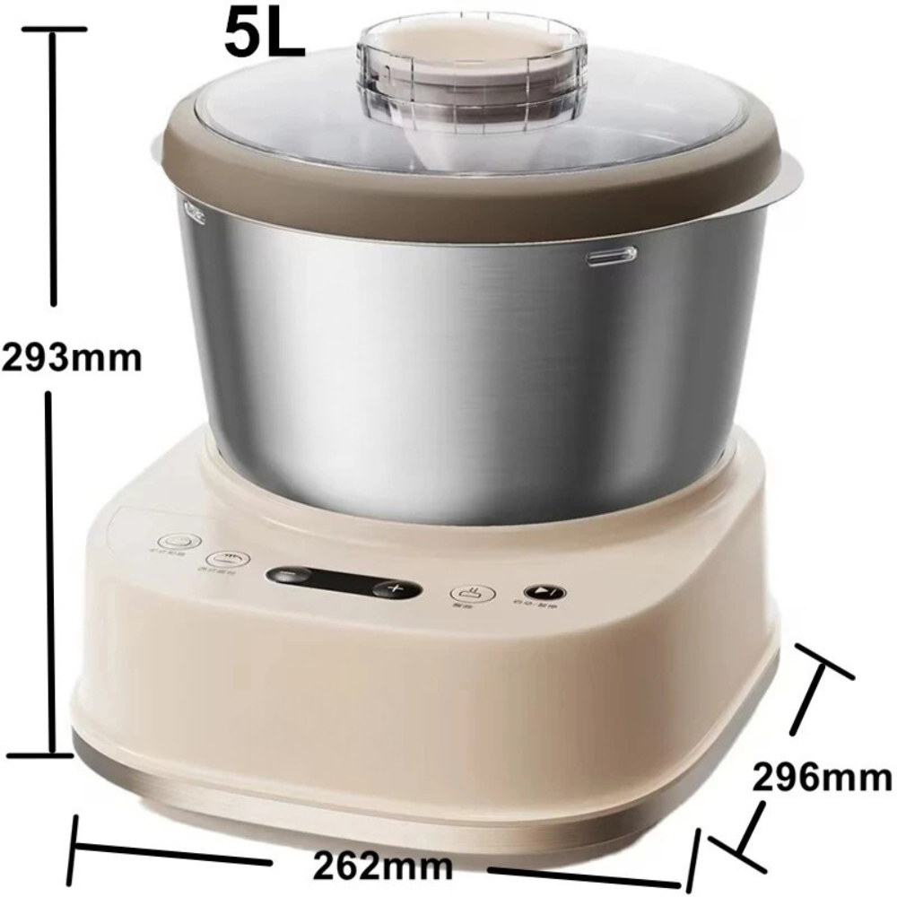 Dough Kneading Machine 5L Electric Flour Mixer Bread Dough Maker – Beige