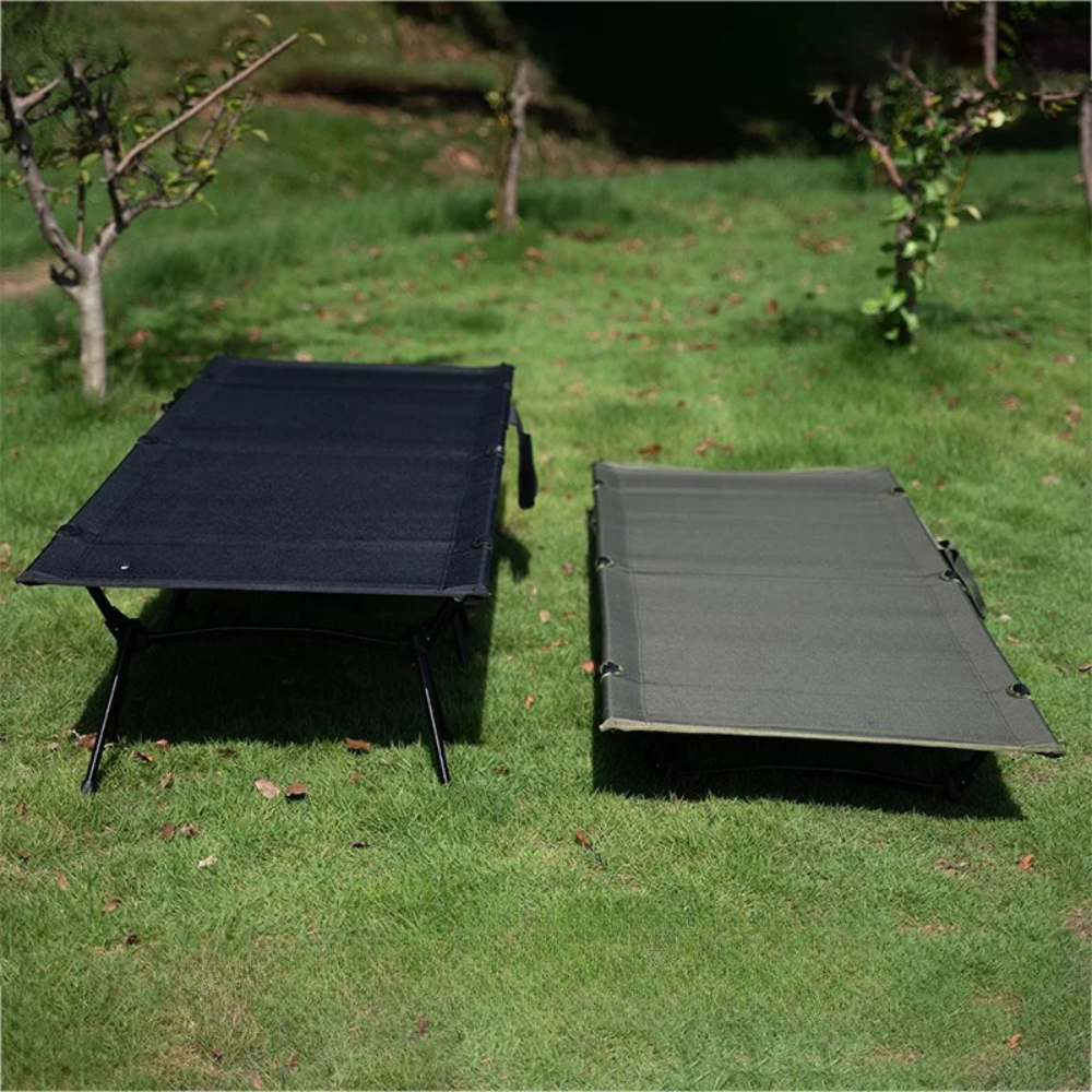 Camping Cot Folding Lightweight Portable Outdoor Hiking Stretcher Bed – Army Green