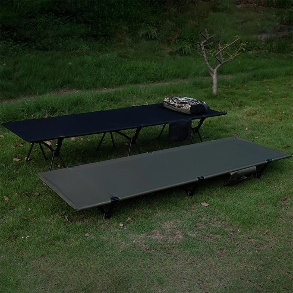 Camping Cot Folding Lightweight Portable Outdoor Hiking Stretcher Bed – Army Green