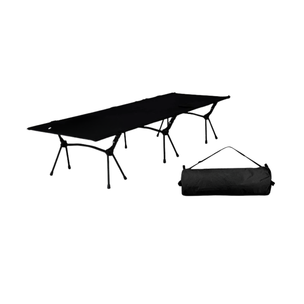 Camping Cot Folding Lightweight Portable Outdoor Hiking Stretcher Bed – Black