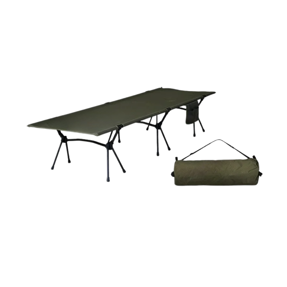 Camping Cot Folding Lightweight Portable Outdoor Hiking Stretcher Bed – Army Green