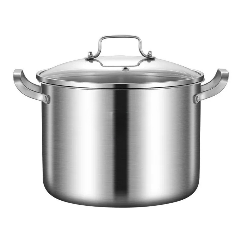 Soup Pot 30cm 316 Stainless Steel Deep Stock Cooking Pot with Lid