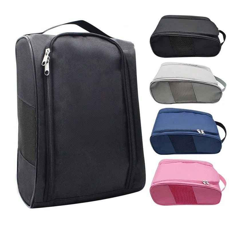 Shoe Storage Bag Foldable Travel Organiser Carry Case Portable Cloth Storage Pouch - Pink