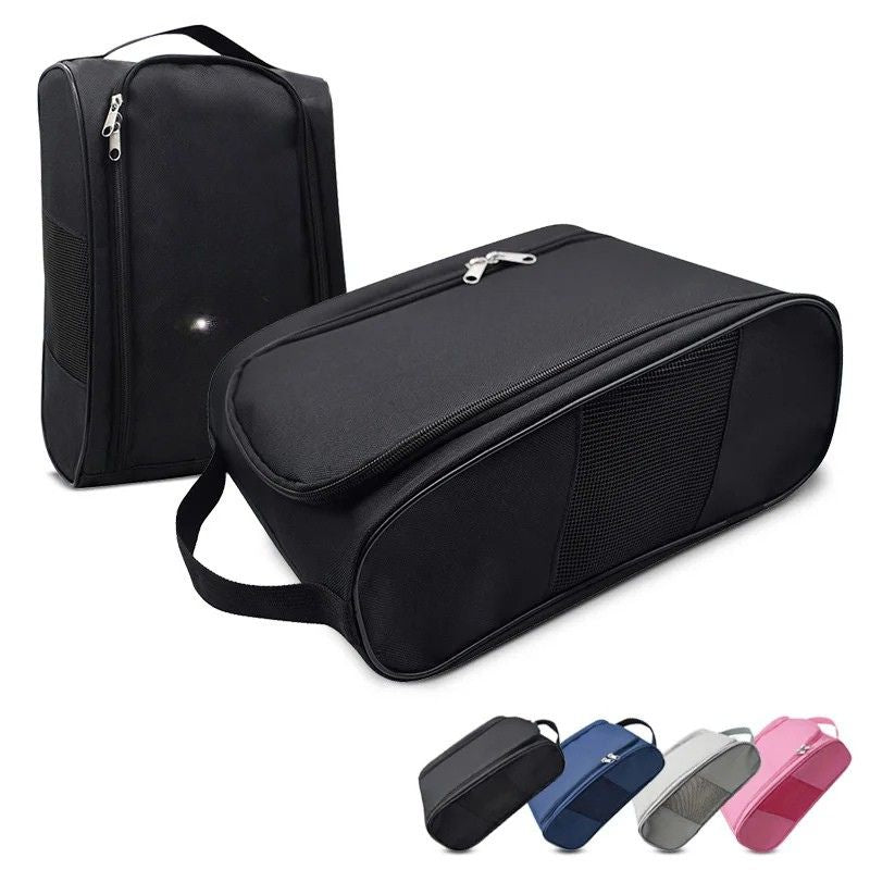 Shoe Storage Bag Foldable Travel Organiser Carry Case Portable Cloth Storage Pouch - Pink