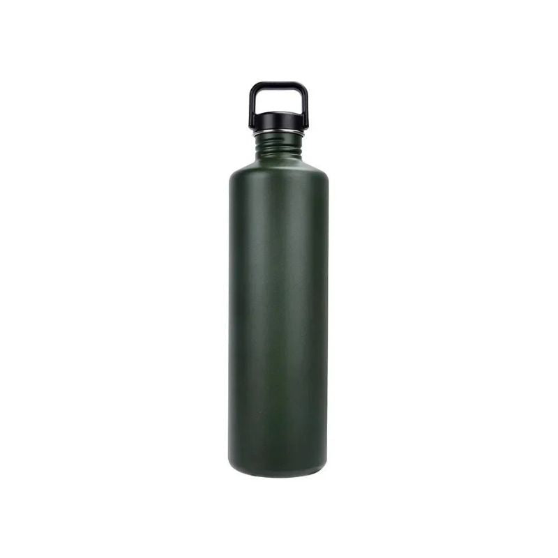 Water Bottle 2 L Stainless Steel Sports Drink Bottle with Carry Bag - Silver