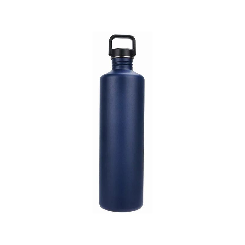 Water Bottle 2 L Stainless Steel Sports Drink Bottle with Carry Bag - Silver