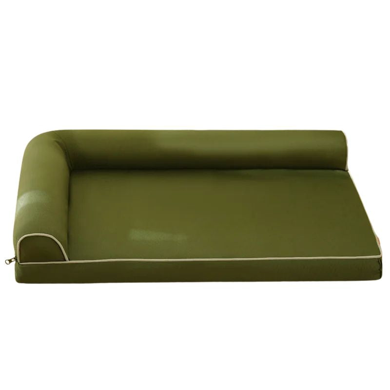 Waterproof Pet Bed Washable Removable Cushion with Anti Slip Base - Beige