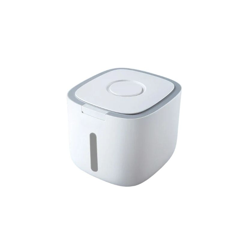 Rice Storage Container 5 kg Flip Top Sealed Pantry Bin with Window - Black