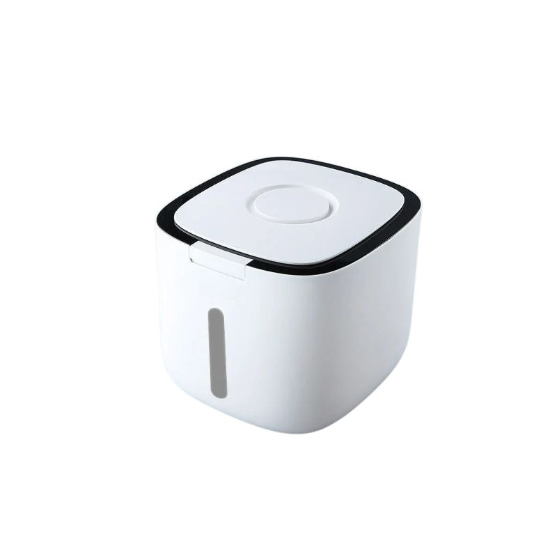 Rice Storage Container 5 kg Flip Top Sealed Pantry Bin with Window - Black