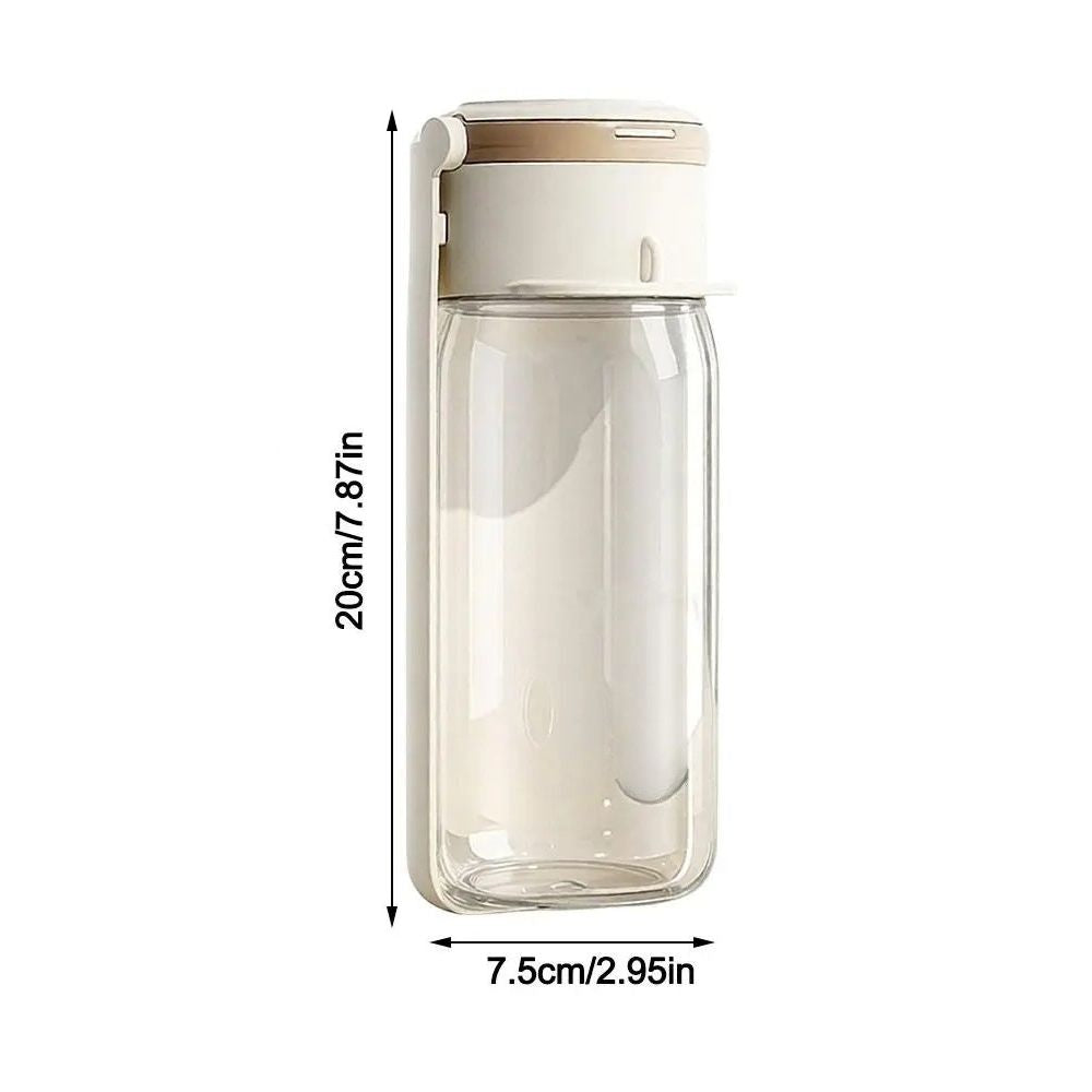 Silicone Dog Water Bottle 560mL Foldable Leaf Shaped Drinking Cup Portable Outdoor Dispenser - Pink