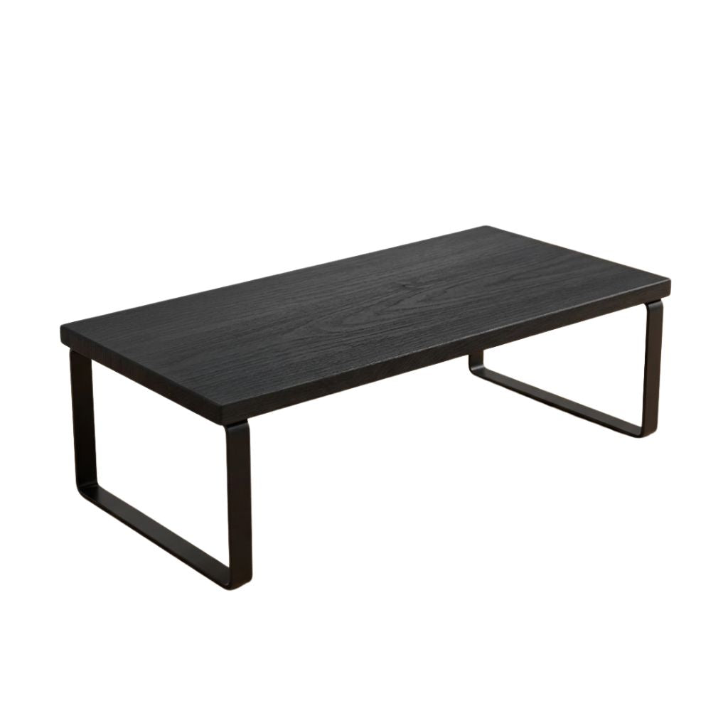 Monitor Stand Elevated Desktop Storage Shelf Iron Computer Screen Organiser Home Office - Black