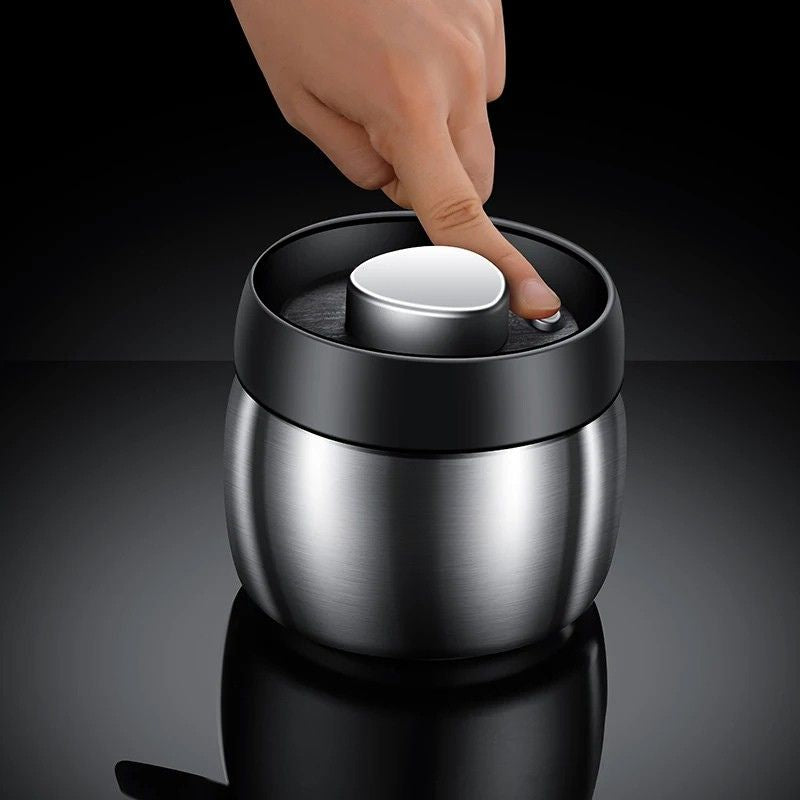 Food Storage Jar 1000mL Airtight Vacuum Sealed 304 Stainless Steel Moisture Resistant Container