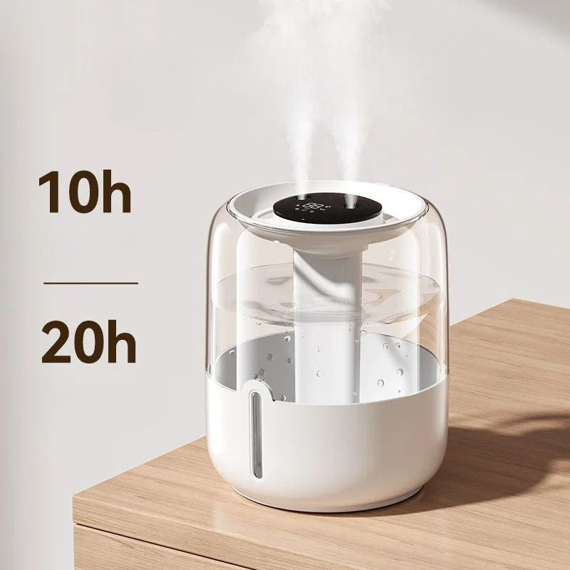 Humidifier Portable Dual Spray USB Desktop Mist Diffuser 6.8L LED Ambient Light - Beige