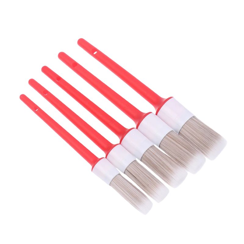 Car Detailing Brush Set 5 Piece Soft Bristle Gap Cleaning Kit Interior Exterior Care Tools