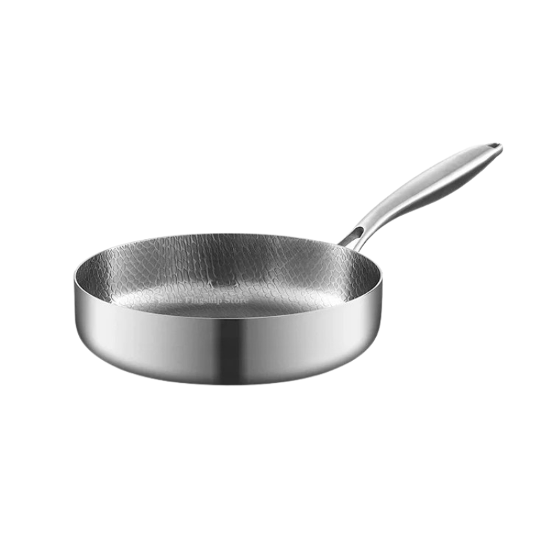 Frying Pan 28cm Non Stick Stainless Steel Skillet for Gas and Induction Cookers