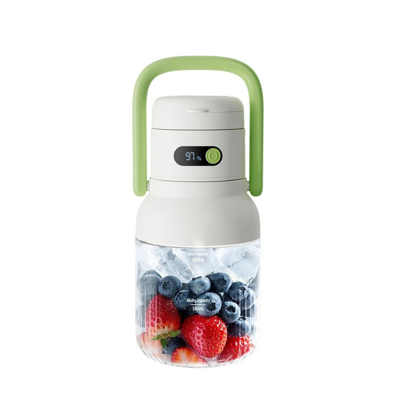 Portable Juicer Blender 500ml USB-C Rechargeable 18000RPM Fruit & Vegetable Juicer 33oz - Green