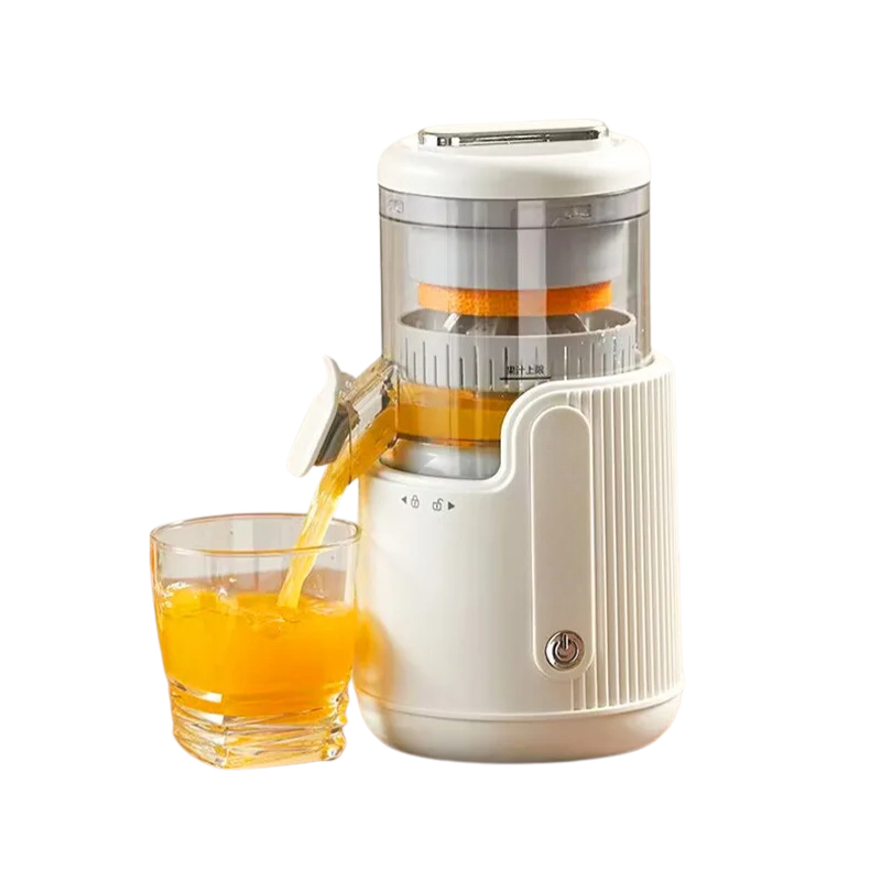 Electric Orange Juicer 50W Large Diameter Fruit Juicing Machine with Pulp Separator - White