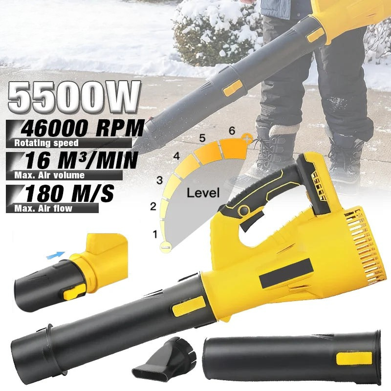 Brushless 5500W Cordless Cannon Blower – Powerful Leaf & Dust Blower for 20V Battery
