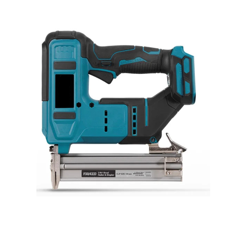 Brushless 30mm Electric Nail Gun 2-in-1 Nailer & Stapler – Cordless Framing and Tacker Tool with 2 Batteries