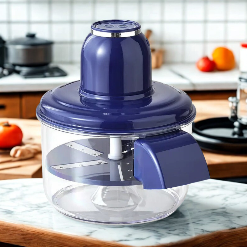 Electric Multi-Functional Fruit & Vegetable Peeler – Fast, Precise, Waterproof, Easy to Clean - Blue