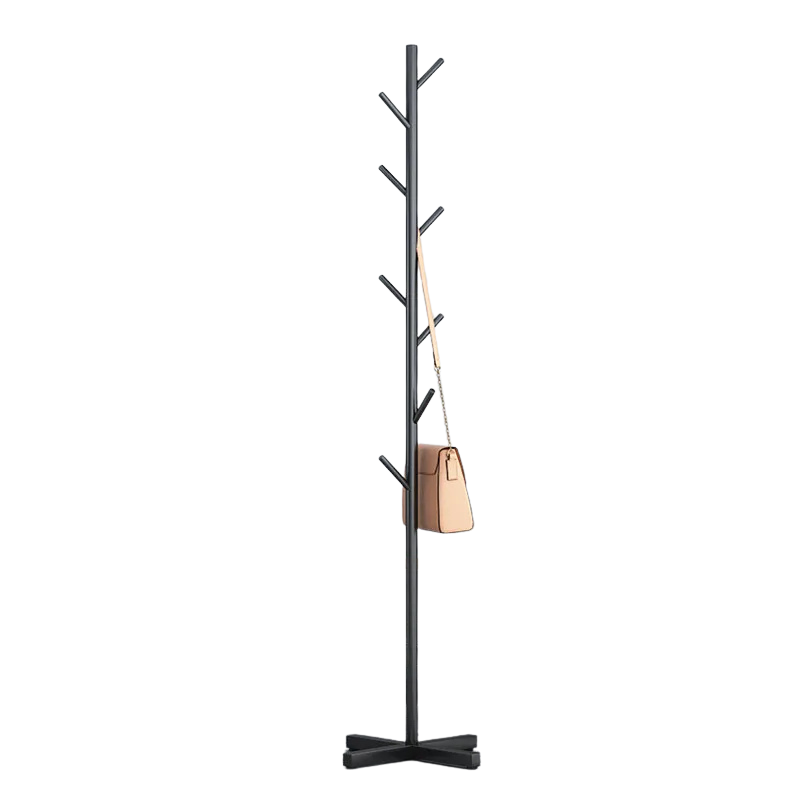 Marble Household Clothes Rack – Floor-Standing Bedroom Coat Rack Hanger Storage Rack - Black