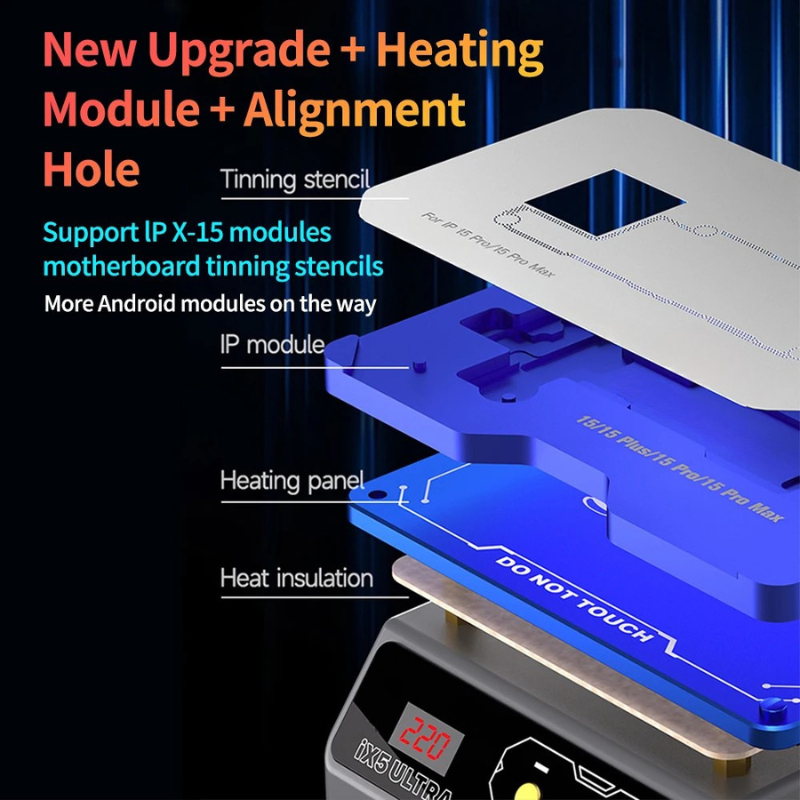 Temperature Controlled Precision Platform Tool Compact Electronic Work Surface - 220V