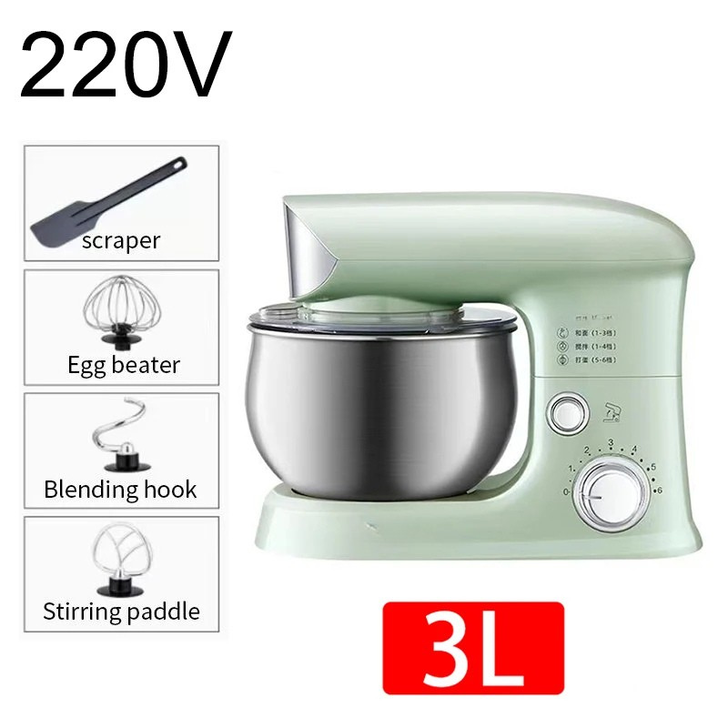 Stand Mixer 3L 600W Automatic Tilt Head Kitchen Dough and Egg Whisk – Green