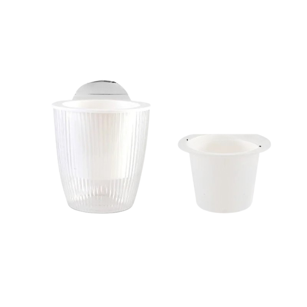 Wall Mounted Planter 18cm Plastic Hanging Flower Pot Self-Watering Wall Decoration – White