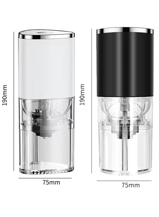 Electric Coffee Grinder Portable Rechargeable USB Type C Ceramic Burr Grinder - White